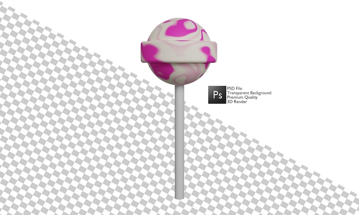 PSD diseño 3d de ilustración de caramelo