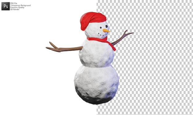 Diseño 3d muñeco de nieve