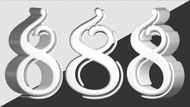 diseño 3d número 8