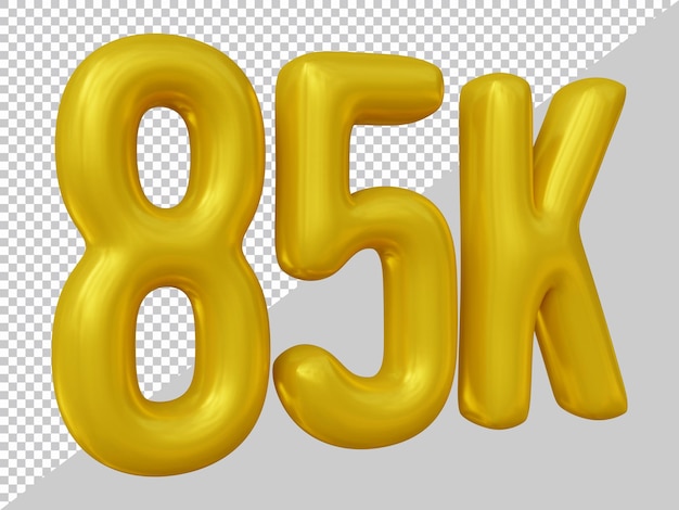 Diseño de 85k seguidores en render 3d