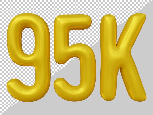 Diseño de 95k seguidores en render 3d.