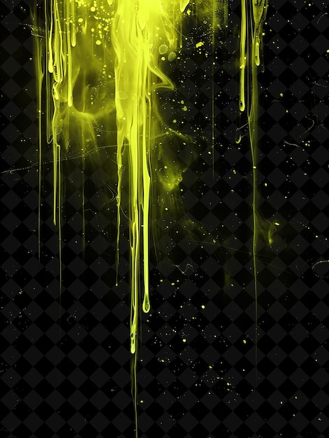 PSD un diseño abstracto amarillo y verde sobre un fondo negro