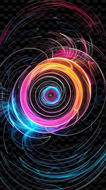 PSD un diseño abstracto colorido con una espiral de luz
