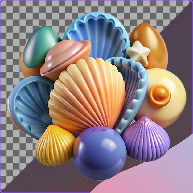 Diseño abstracto de la esfera de la concha colorida