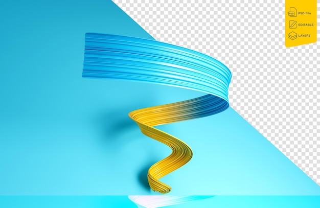 Diseño abstracto en espiral 3d Feliz Día de la Independencia de Kazajstán 16 de diciembre Ilustración 3d