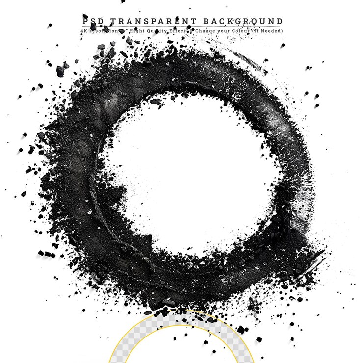 PSD diseño abstracto de la explosión de partículas de polvo oscuro aisladas sobre un fondo blanco