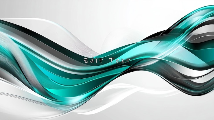 PSD diseño abstracto de olas azules y negras
