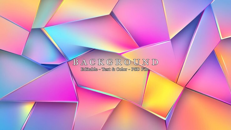 PSD un diseño abstracto vibrante con coloridas formas geométricas y gradientes