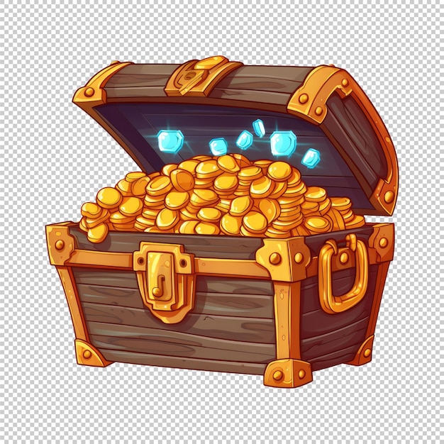 PSD diseño de activos del juego 2d treasure chest