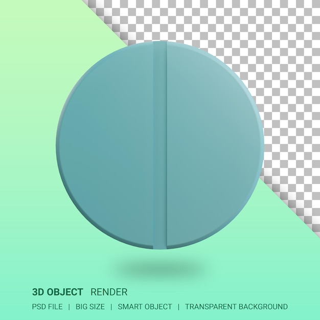 PSD diseño aislado del ejemplo médico de la medicina de la tableta 3d