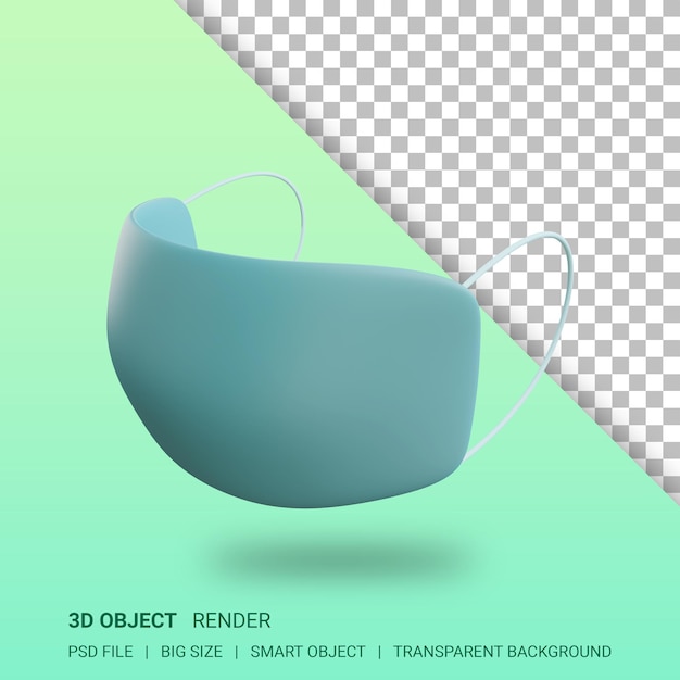 Diseño aislado de la ilustración médica de la máscara 3d