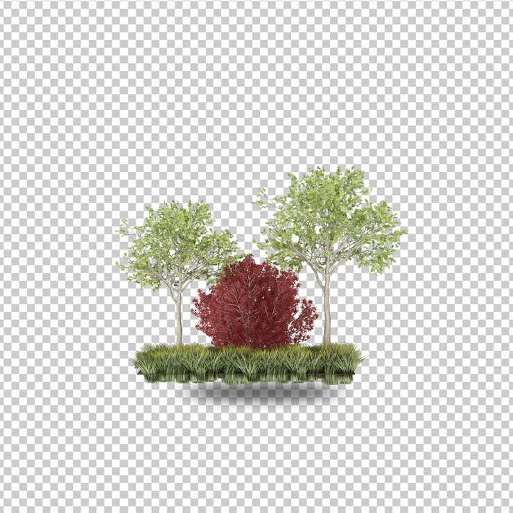 PSD diseño de árboles tropicales de verano