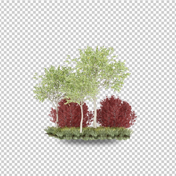 PSD diseño de árboles tropicales de verano