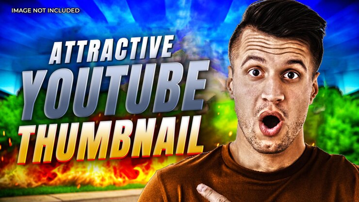 PSD diseño atractivo de miniaturas de videos de youtube