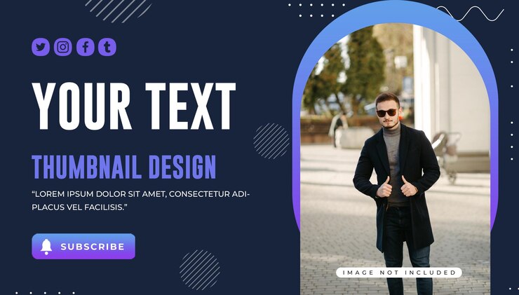 PSD diseño atractivo de miniaturas de youtube para empresas