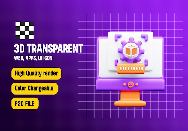 Diseño automático de iconos 3D o impresión de iconos 4D