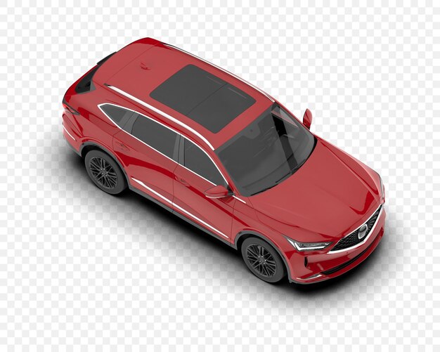 Diseño de automóvil SUV rojo