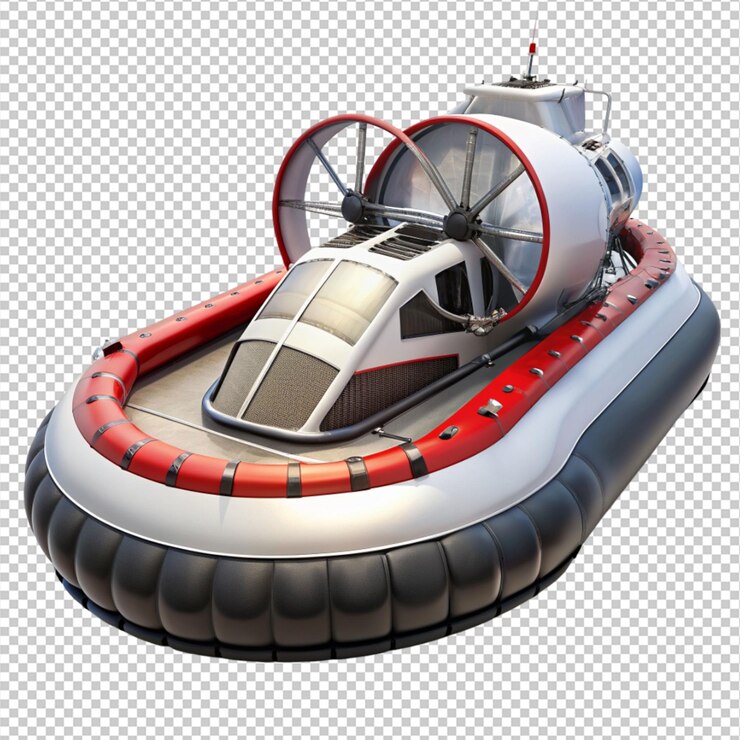 PSD diseño avanzado de aerodeslizador aislado en un fondo transparente