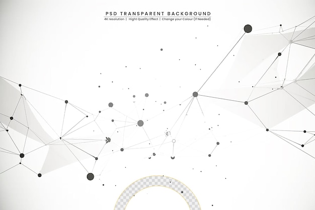 PSD diseño de baja tecnología de poli en fondo transparente