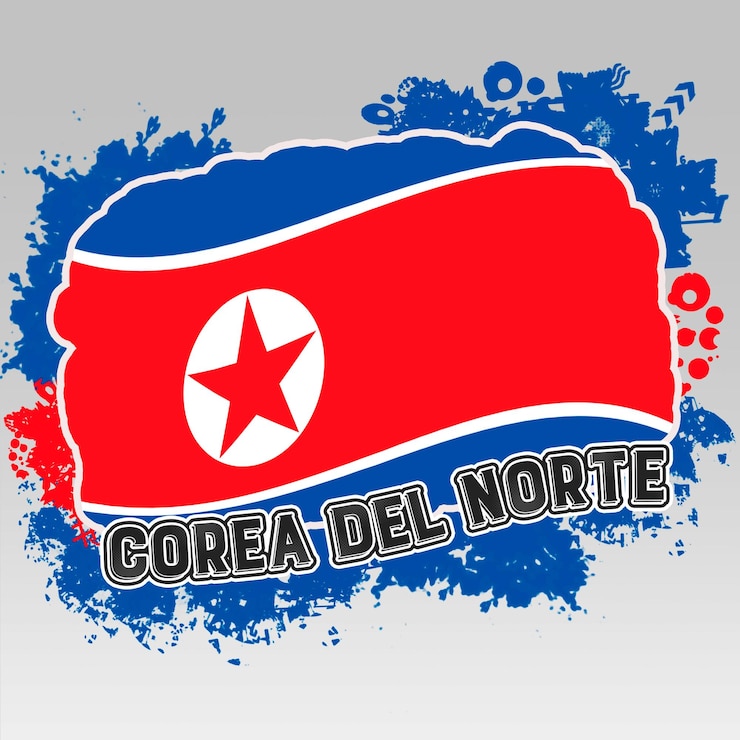 PSD diseño de la bandera de corea del norte