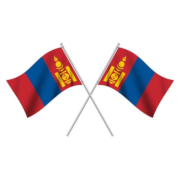 PSD diseño de la bandera de mongolia país frag jpg