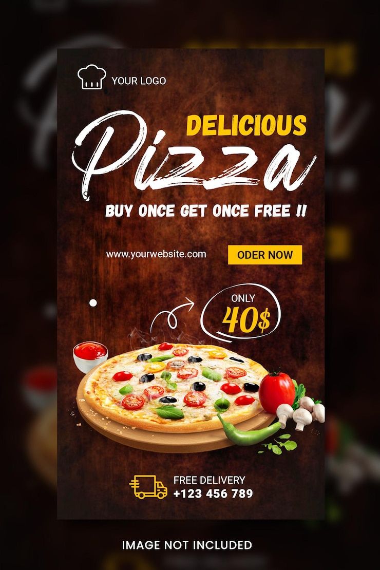 PSD diseño de banner de anuncios de comida