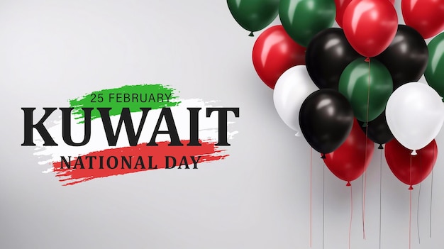 PSD diseño de banner del día nacional de kuwait editable para psd