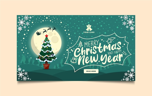 Diseño de banner de feliz año nuevo