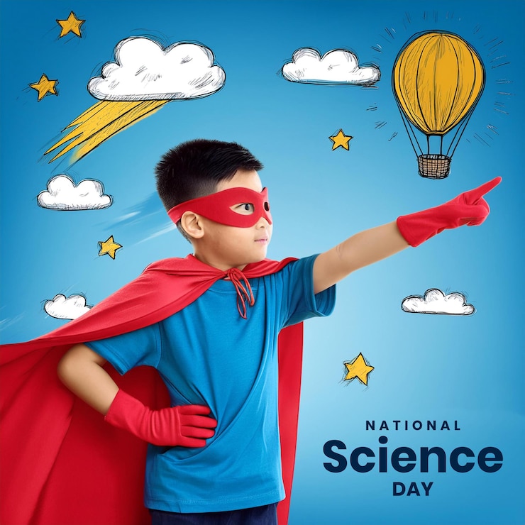 PSD diseño de banner de psd para el día nacional de la ciencia