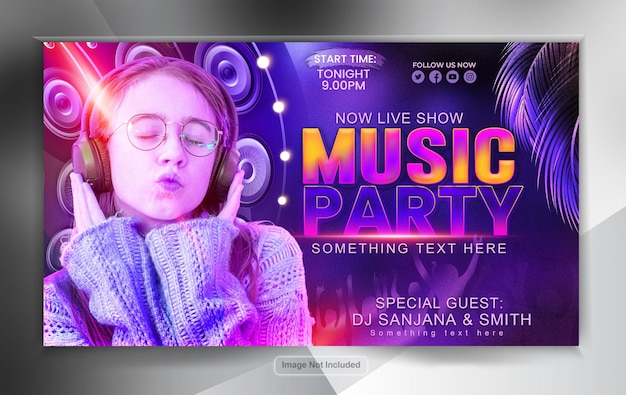 Diseño de banners de eventos de espectáculos de música en vivo