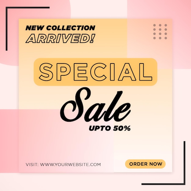 Diseño de banners de ventas de moda PSD