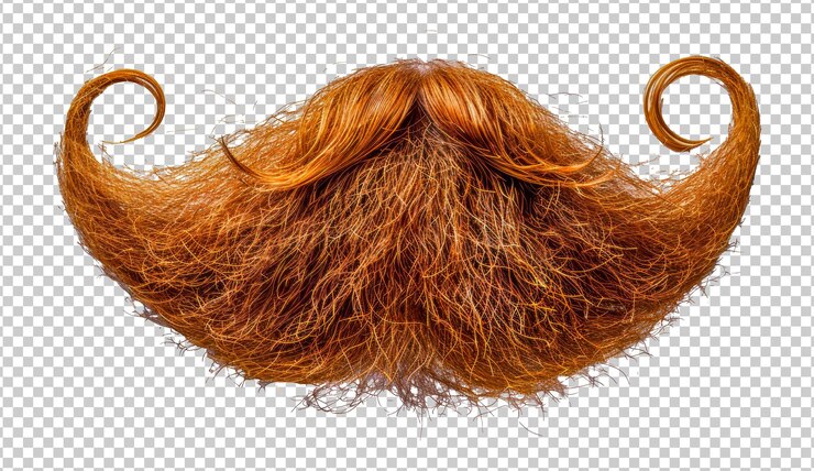PSD diseño de bigote abstracto naranja