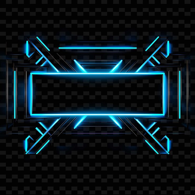 PSD diseño borderline inspirado en tron líneas de neón estilo forma de ciclo de luz colecciones de arte de luz de neón y2k