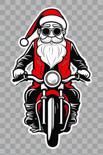 PSD diseño de calcomanías de feliz navidad santa claus