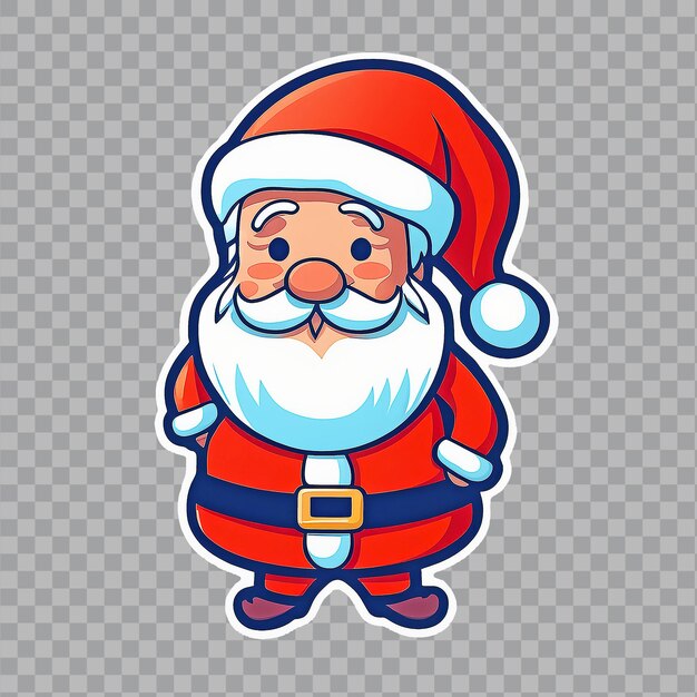 PSD diseño de calcomanías de feliz navidad santa claus