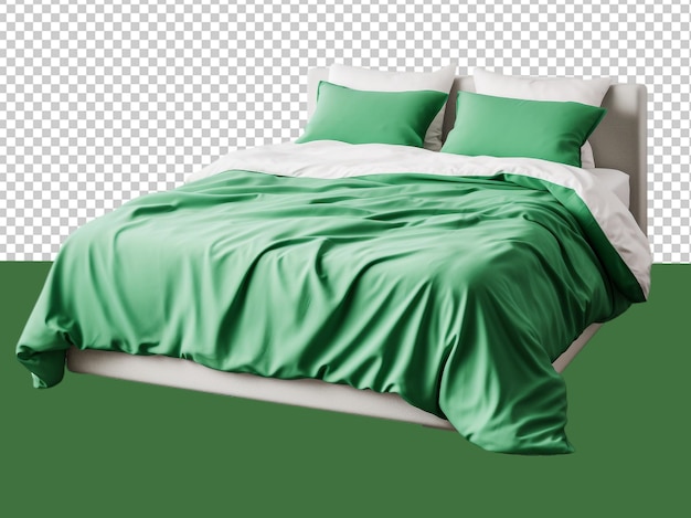 PSD diseño de cama de color verde