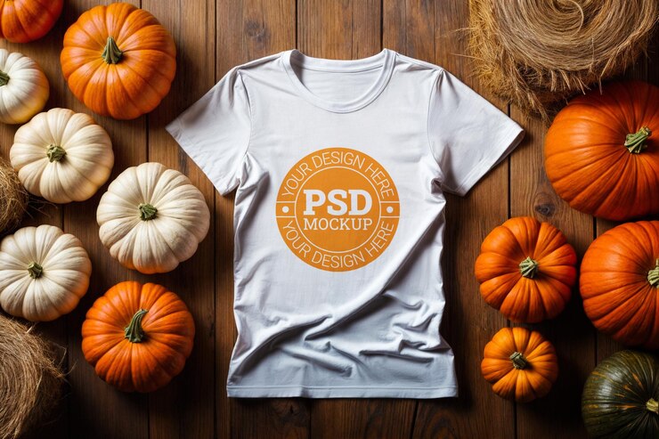 Diseño de la camiseta de calabaza de otoño