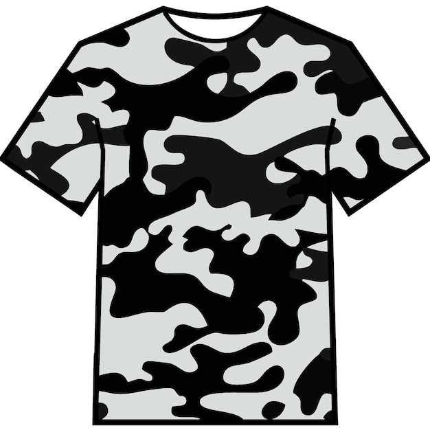 PSD diseño de camiseta con camuflaje de patrón