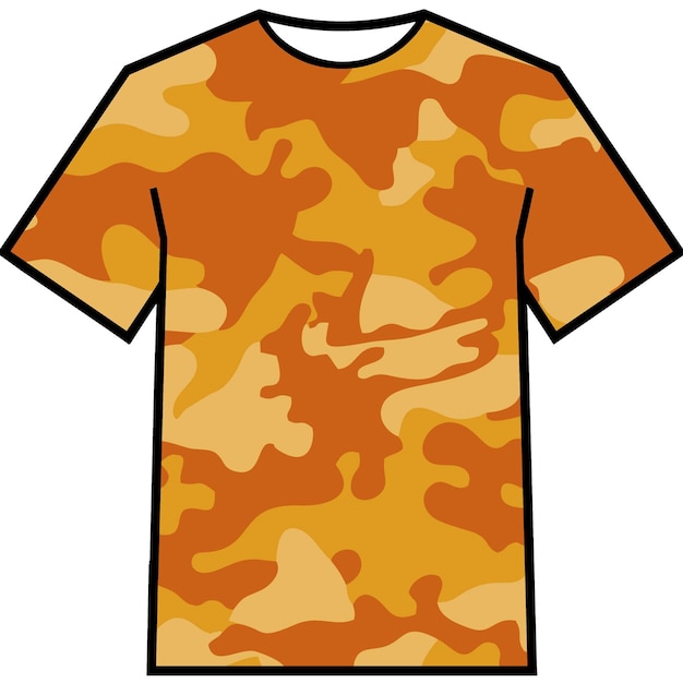 PSD diseño de camiseta con camuflaje de patrón