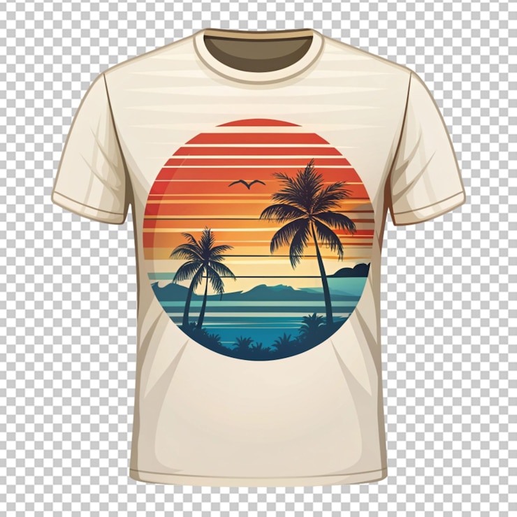 PSD diseño de camiseta ilustración estilo vintage en fondo transparente