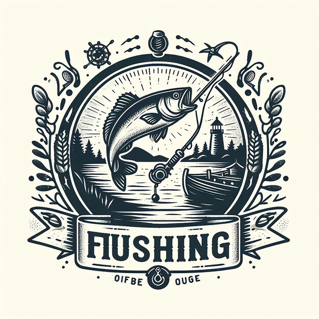 PSD diseño de camisetas de pesca