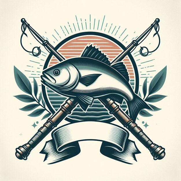 PSD diseño de camisetas de pesca