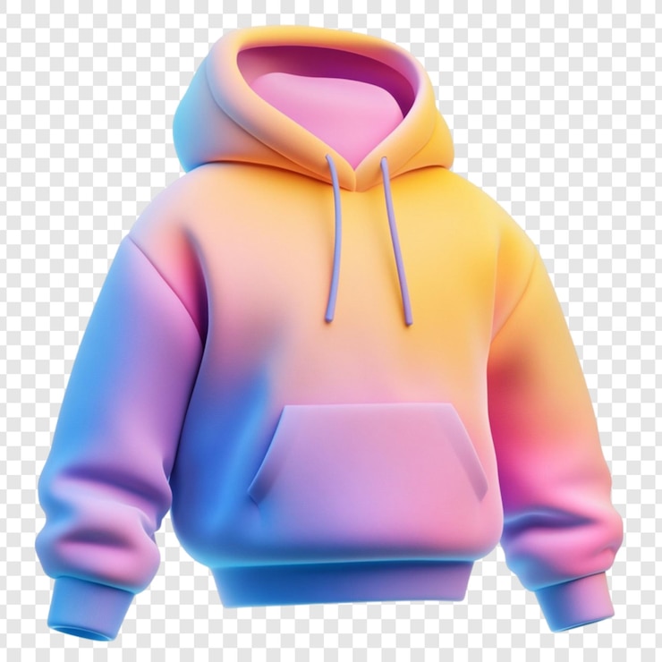 PSD diseño de capucha con gradiente colorido estilo de ropa de moda