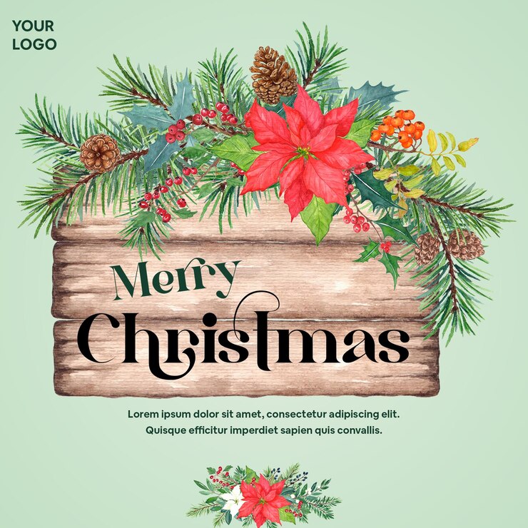 PSD diseño de cartel de feliz navidad