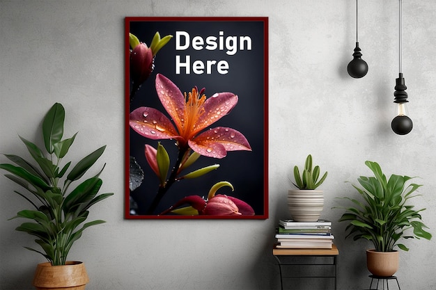 Diseño de cartel publicitario Mockup PSD