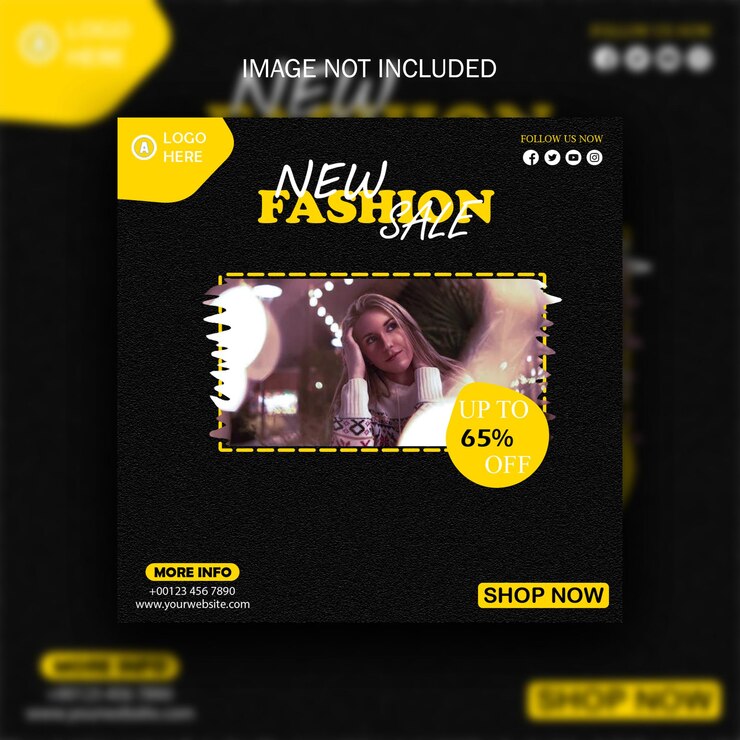 PSD diseño de carteles de redes sociales de venta de moda psd.