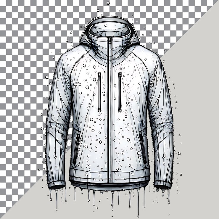 PSD diseño de chaqueta ilustrado con un fondo transparente