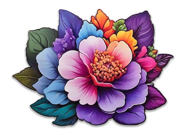 PSD diseño de clipart de flores de statice