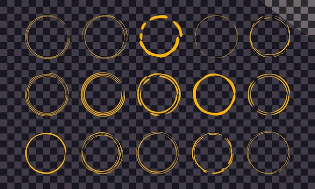 Diseño de colecciones decorativas de lujo PSD en fondo transparente