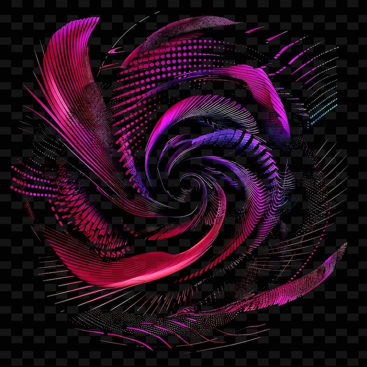 PSD un diseño colorido de una espiral con colores púrpura y rosa